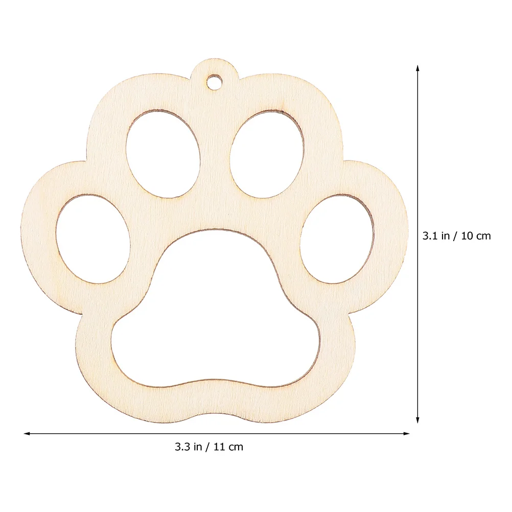 

30 Pcs Bear Printed Wood Chip Pendant Ornaments Decorations Kids Gifts Wooden Craft Hanging DIY Friendly Creative Party
