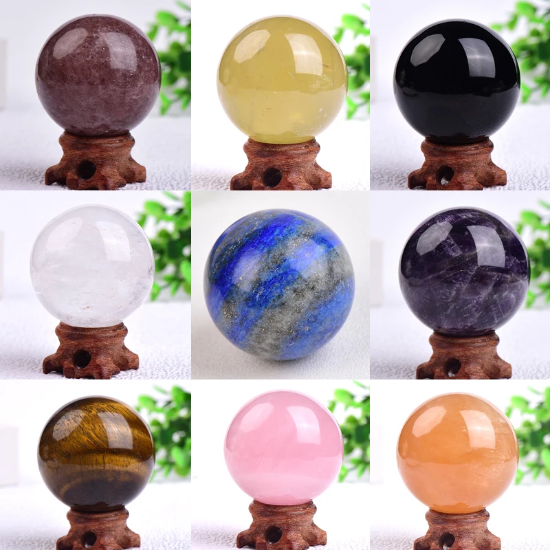 25-30mm natürliche Kristall kugel polierte Kugel Massage 9 Arten Ball Reiki Heils tein Home Dekoration exquisite Geschenke Souvenirs