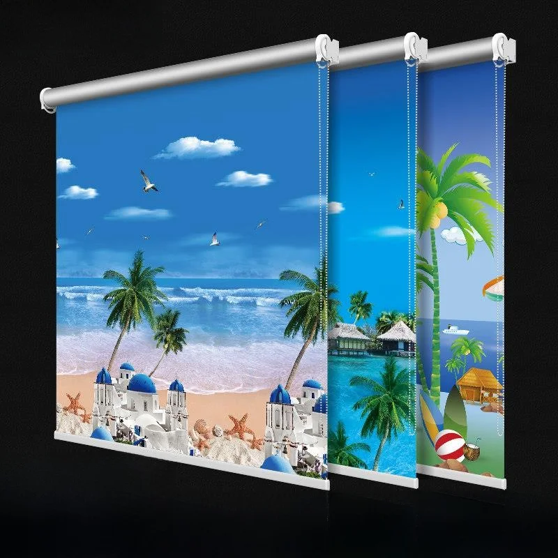 thickened-full-light-blocking-hand-pull-curtain-no-punching-required-for-bedroom-living-room-kitchen-bathroom-balcony-roller