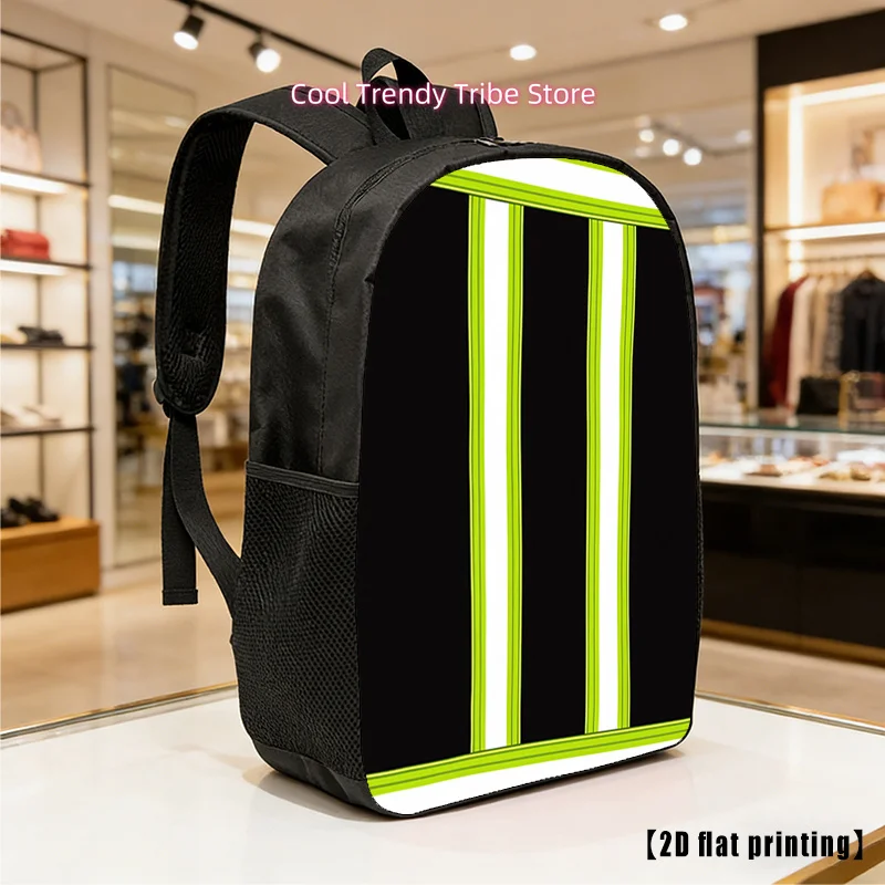 Lightweight Large-Capacity Unisex Backpack with Fluorescent Print Suitable for Hiking, Commuting & Laptop Bag, Adjustable Should