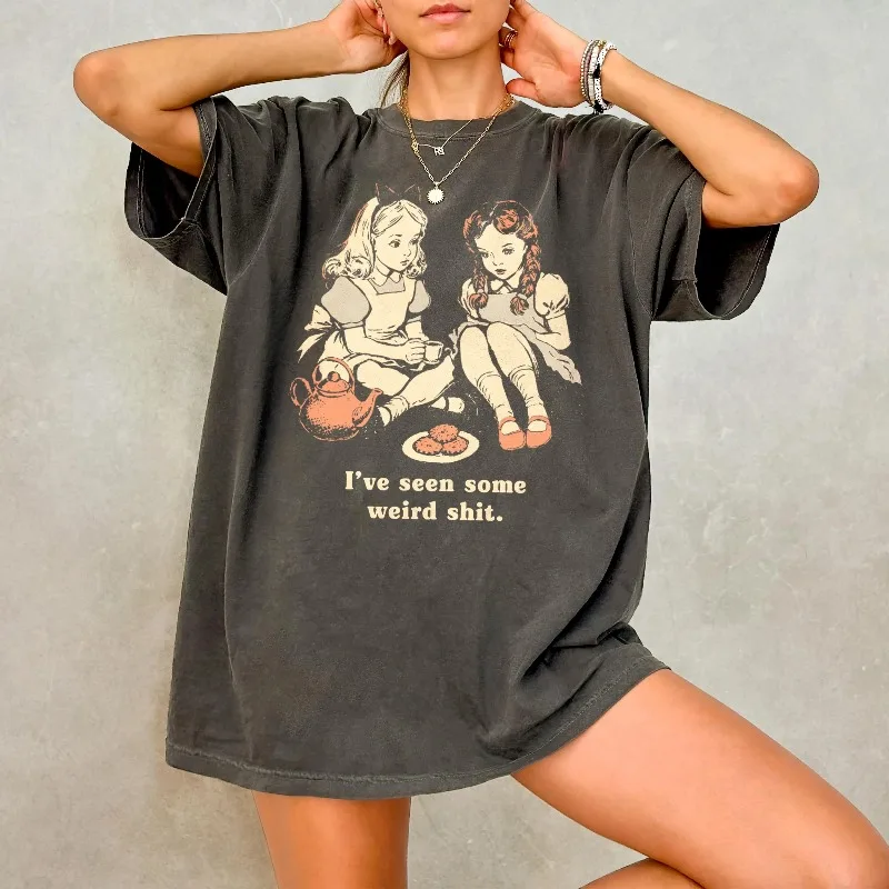 Weird Stuff Shirt, Retro Funny Comfort Colors T-Shirt,Summer cotton loose and breathable unisex T-shirt