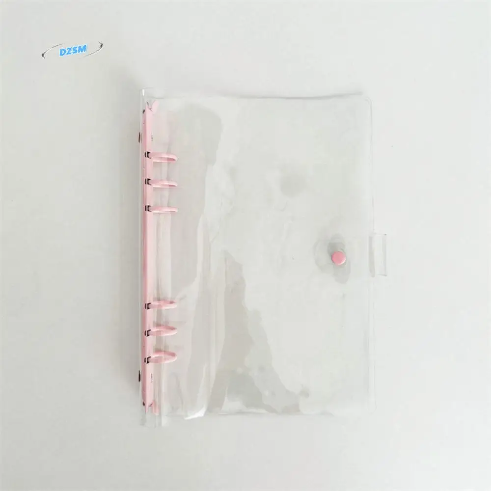

PVC and Metal A5 Binder Transparent 6-hole Loose Leaf Notebook Shell Waterproof Multiple Colors Photocards Holder Diary
