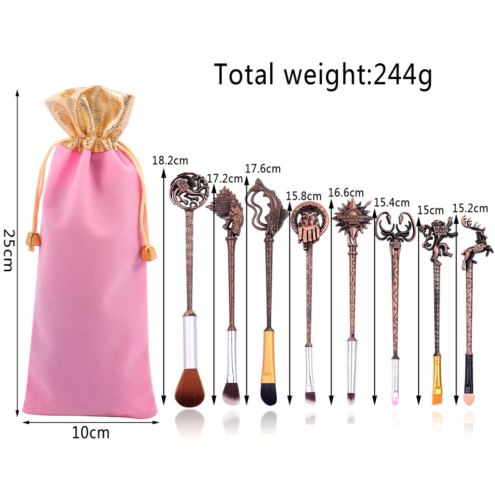 8pcs/set classics Movie Hand Set Foundation Blending Brush Female Makeup Tools fashion Makeup Brushes For women girls gifts