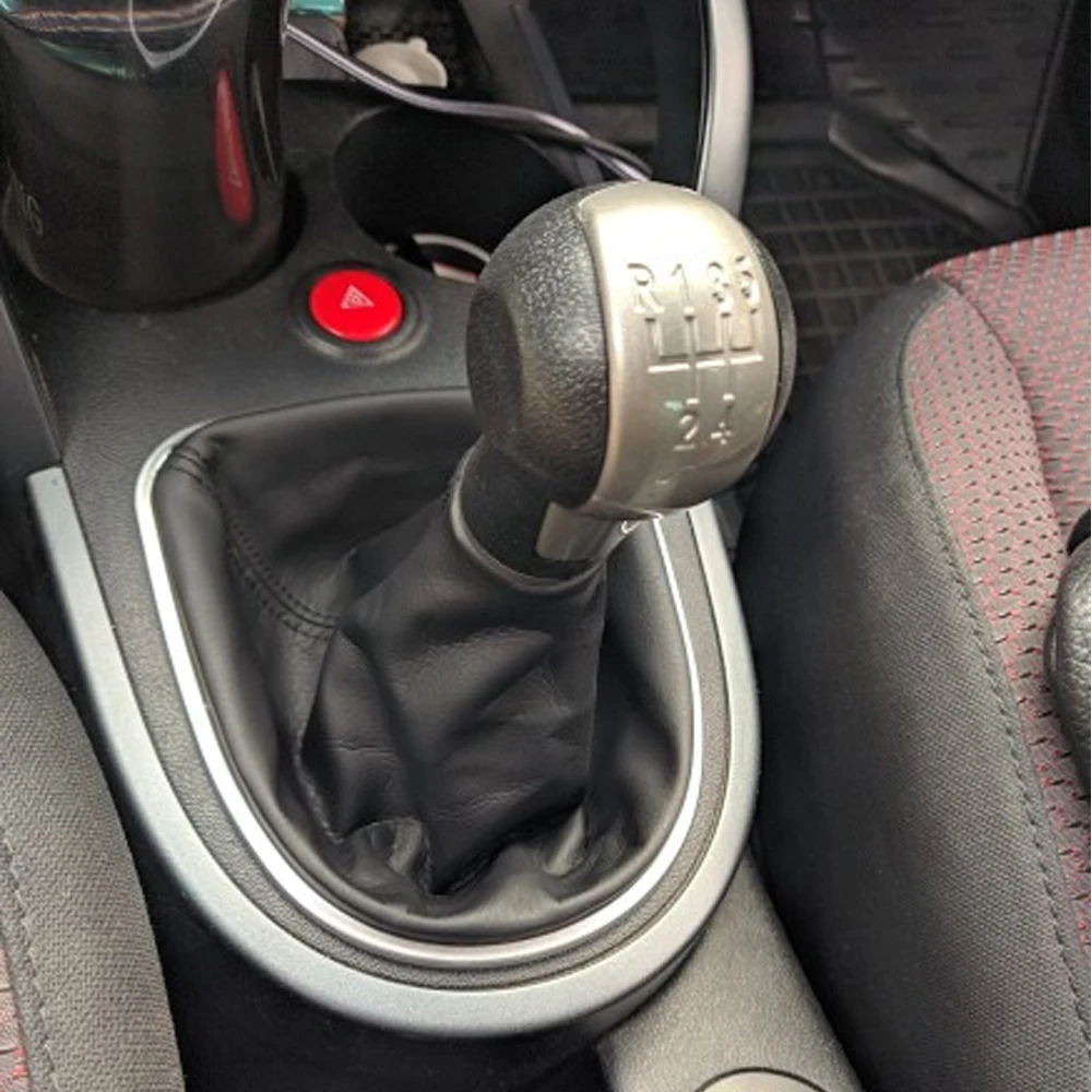 

Gear Shift Knob Lever Shifter 5 6 Speed ABS With Leather Gaiter Complete Sets For Seat Altea 2004-12 Leon II 2005-12 Toledo III