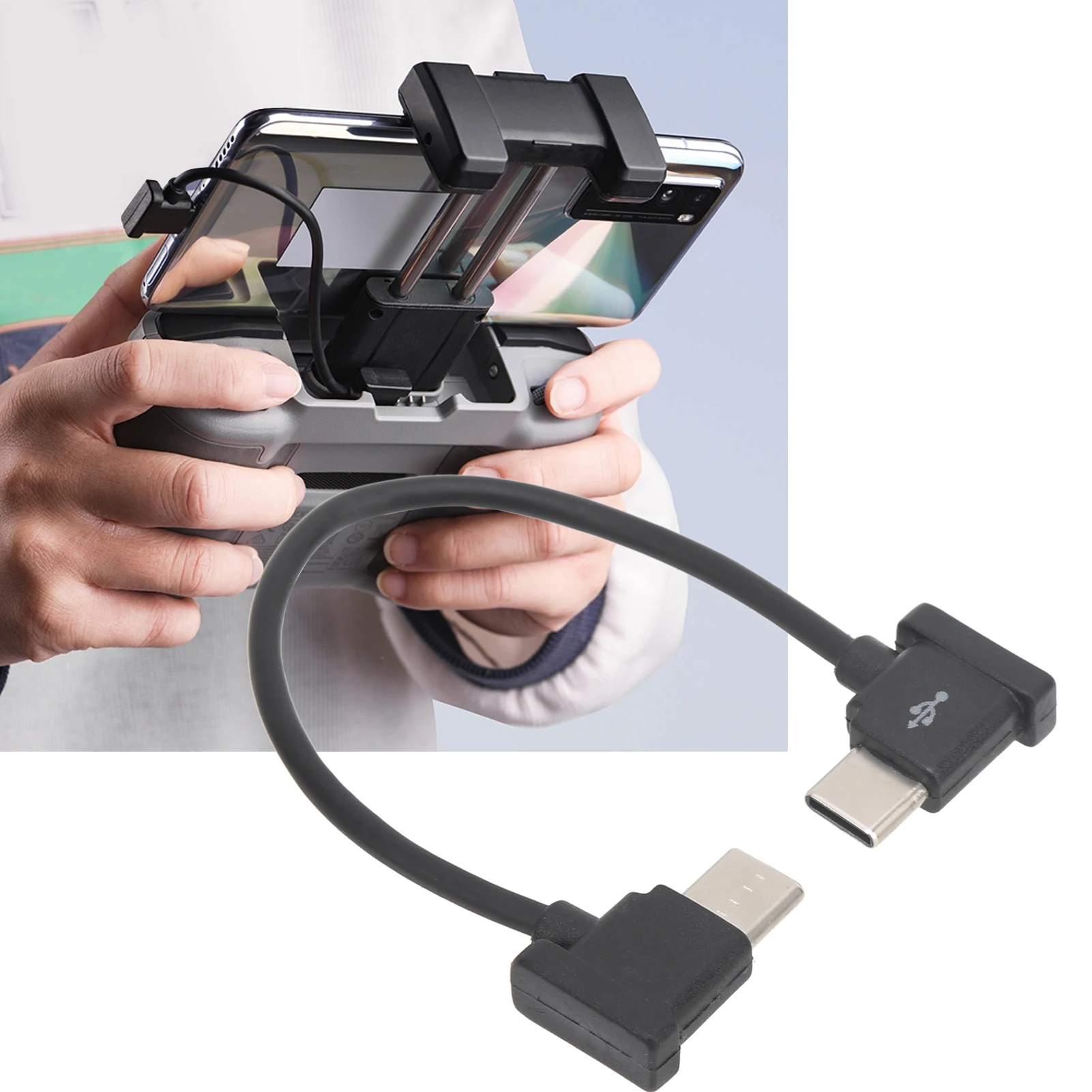 15cm Type-C Drone RC Cable High Quality PVC Data Cable For DJI Air 2/Mini 2 Controller Reusable/Easy Storage