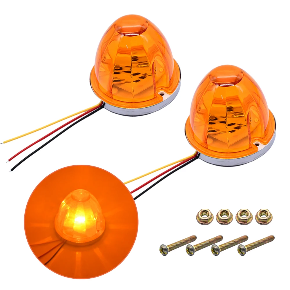 2 قطعة أضواء البطيخ LED مؤشر العلامات الجانبية بدوره إشارة مصباح مكبح شبه شاحنة مقطورة تحت توهج أضواء العجلات لشاحنة