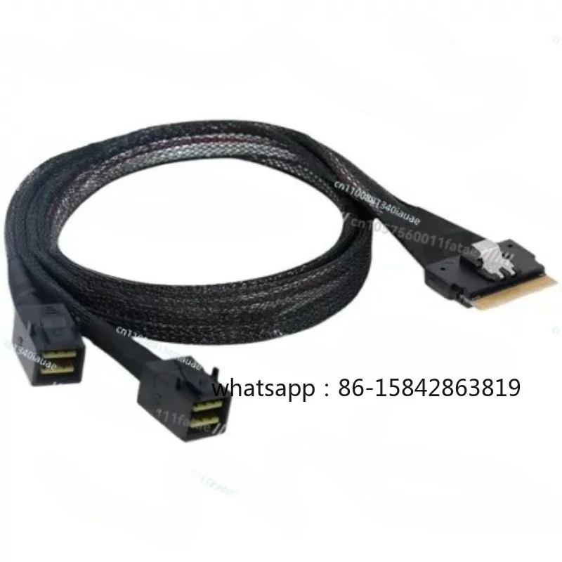 SFF-8654 SlimSAS Bifurcation Card, PLX88096 PCIe 4.0 x16 to 10-Port NVMe Expansion Card, No Driver Required
