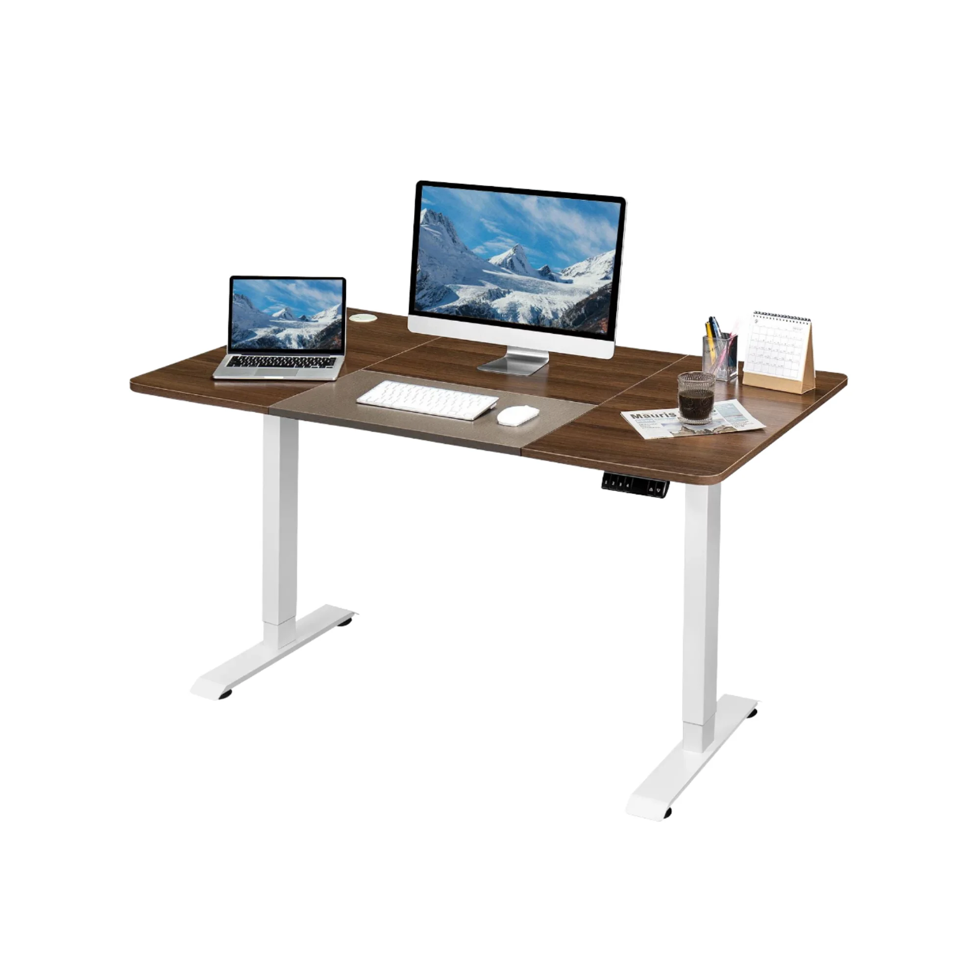 Modern Electric Vertical Office Desk with Memory Control & Adjustable Metal Frame Good Price on an Ergonomic Elevating Feature