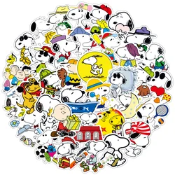 50pcs Snoopy Cartoon Sticker Animation Luggage Water Cup Skateboard Car Graffiti Decoration Waterproof Sticker