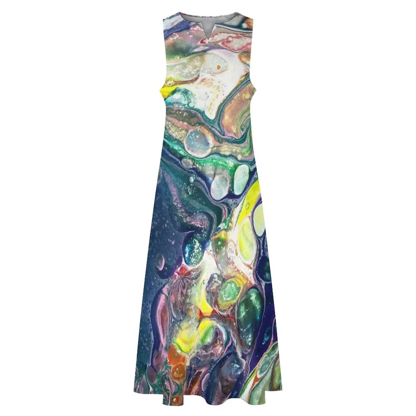 カラフルな抽象画 - ベストセラーのパステルカラー - マグカップ、マスク、Tシャツ、枕、ロングドレス、女性用ロングドレス、高級ドレス、ドレス