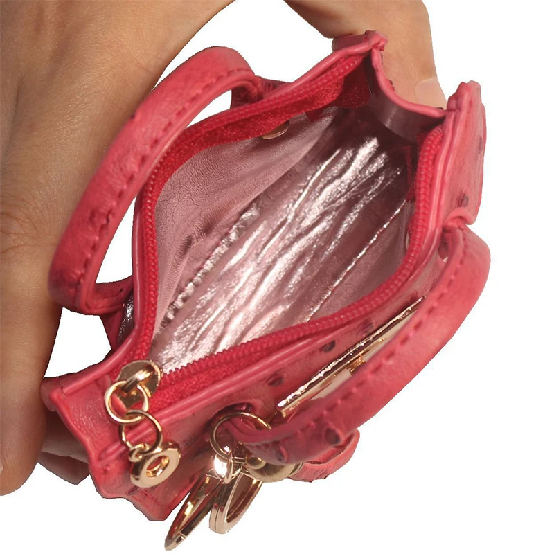 Fashion Fringe Mini Handbag Bag Hanging Coin Purse Key Holder Small Tote Bag Wallet Jewelry Bag Decoration Solid Color Card Case