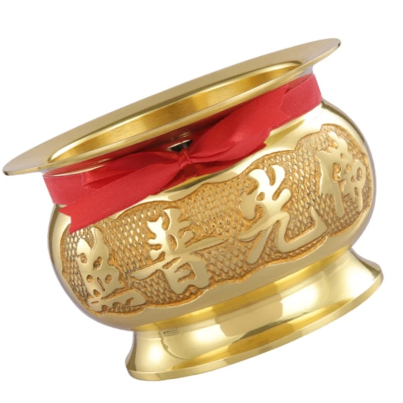 

Decorative Brass Incenses Container Worship Bowl Chinese Decors Temple Censers