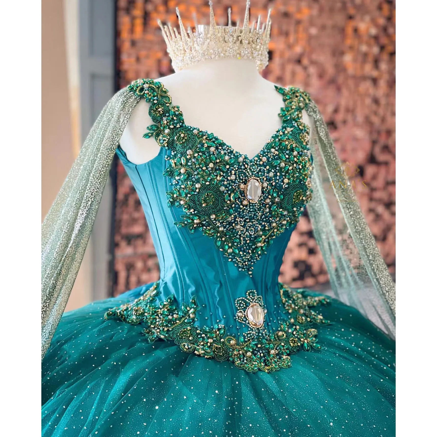 Novo verde de luxo quinceanera vestidos 2022 para doce 15 meninas miçangas cristal espartilho vestidos princesa festa aniversário vestido baile