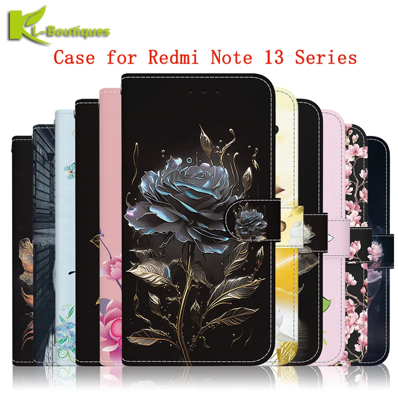 

Wallet Card Stand Magnetic Flip Case on For Xiaomi Redmi Note 13 Pro 13C A3 4G Note13 Pro+ Plus 5G Redmi13C Leather Phone Cover