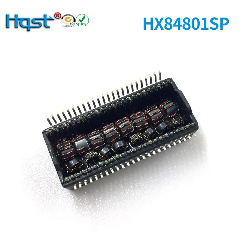 HX84801S/HX5014NL 48-pin Gigabit Dual-Port Ethernet Isolation Filter Transformer Module for Industrial Control Boards at -40~85