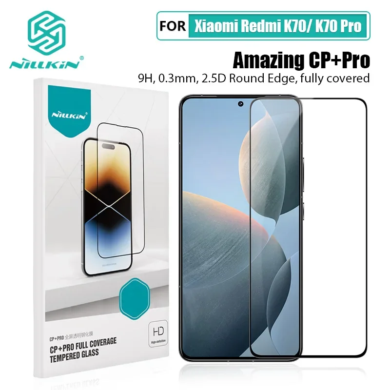 For Xiaomi Redmi K70 Pro Tempered Glass NILLKIN CP+PRO / H+PRO Anti-Explosion Fully Screen Protector For Redmi K70