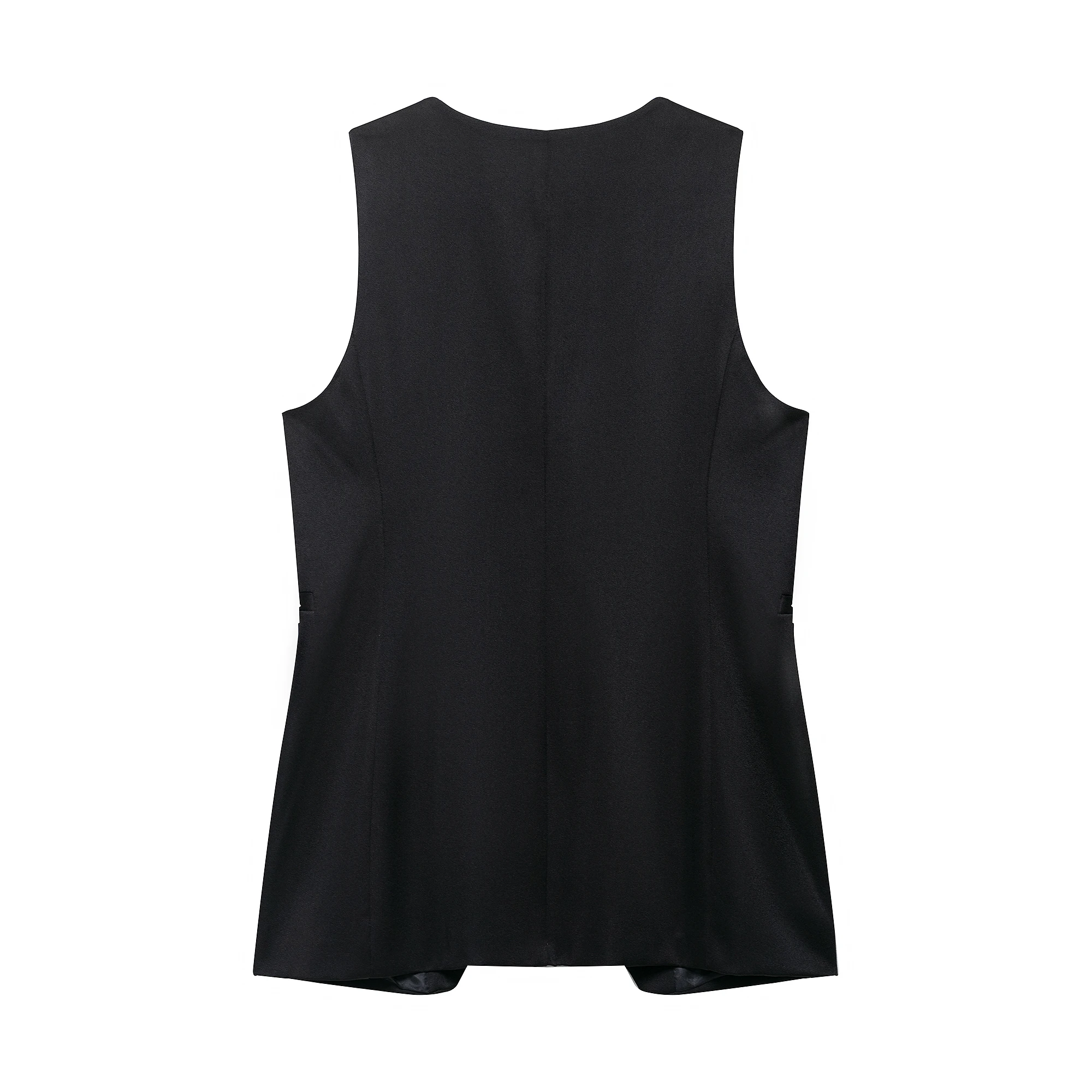 DUOPERI, nueva moda para mujer, chaleco liso con cuello en V, camisetas sin mangas, chaleco de negocios informal elegante para mujer