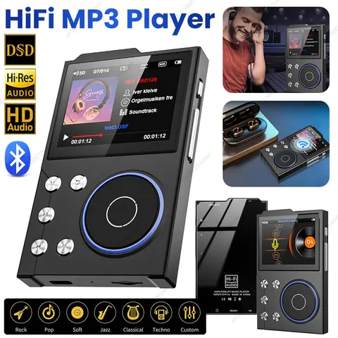 블루투스 5.3 차량용 HIFI 음악 플레이어 HiFi MP3 플레이어 무손실 DSD 디지털 오디오 음악 플레이어 LED 스크린 보이스 레코더 라디오