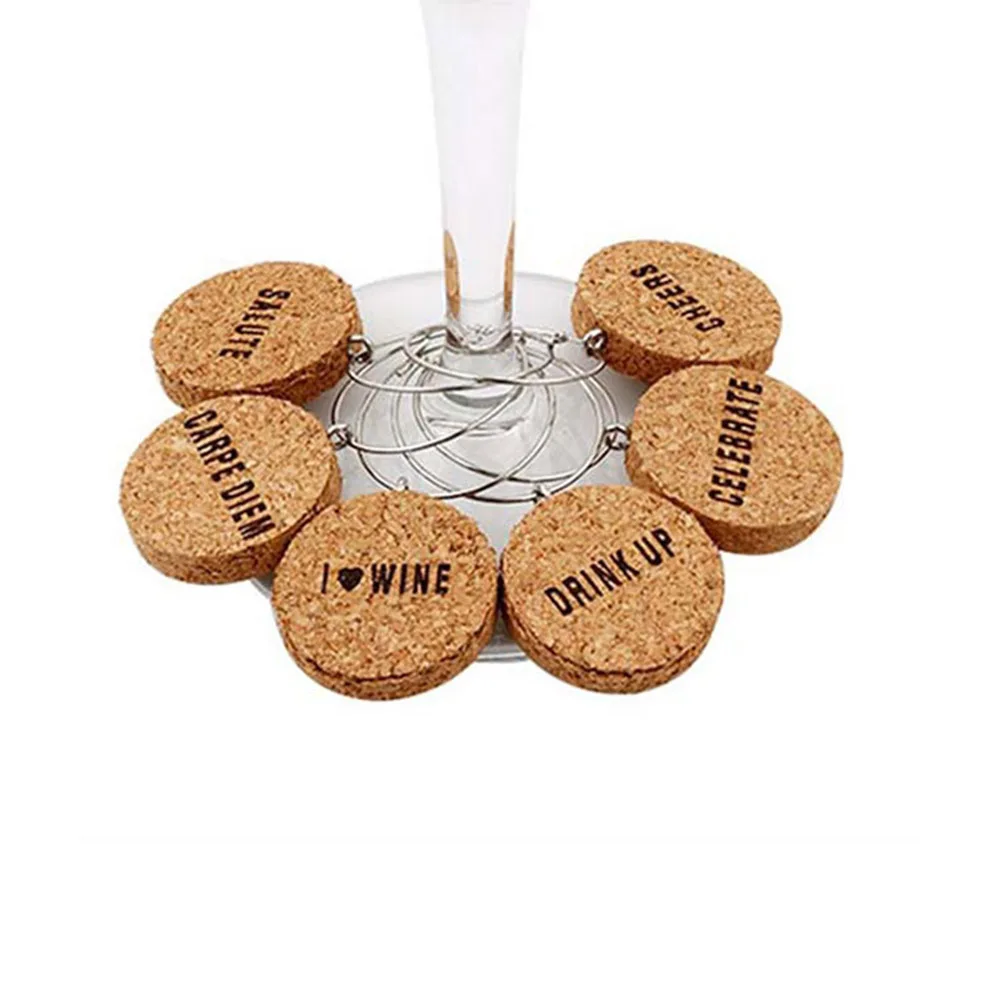 

cork glass charms cork glass ring cork drink markers cork charms glass marker
