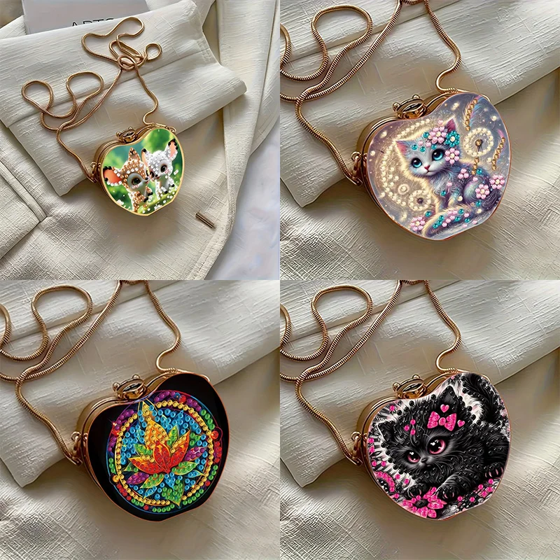 Алмазная картина «сделай сам», сумка на плечо для девочек, украшение с кристаллами и алмазной вышивкой, женственная очаровательная сумка через плечо, праздничные подарки