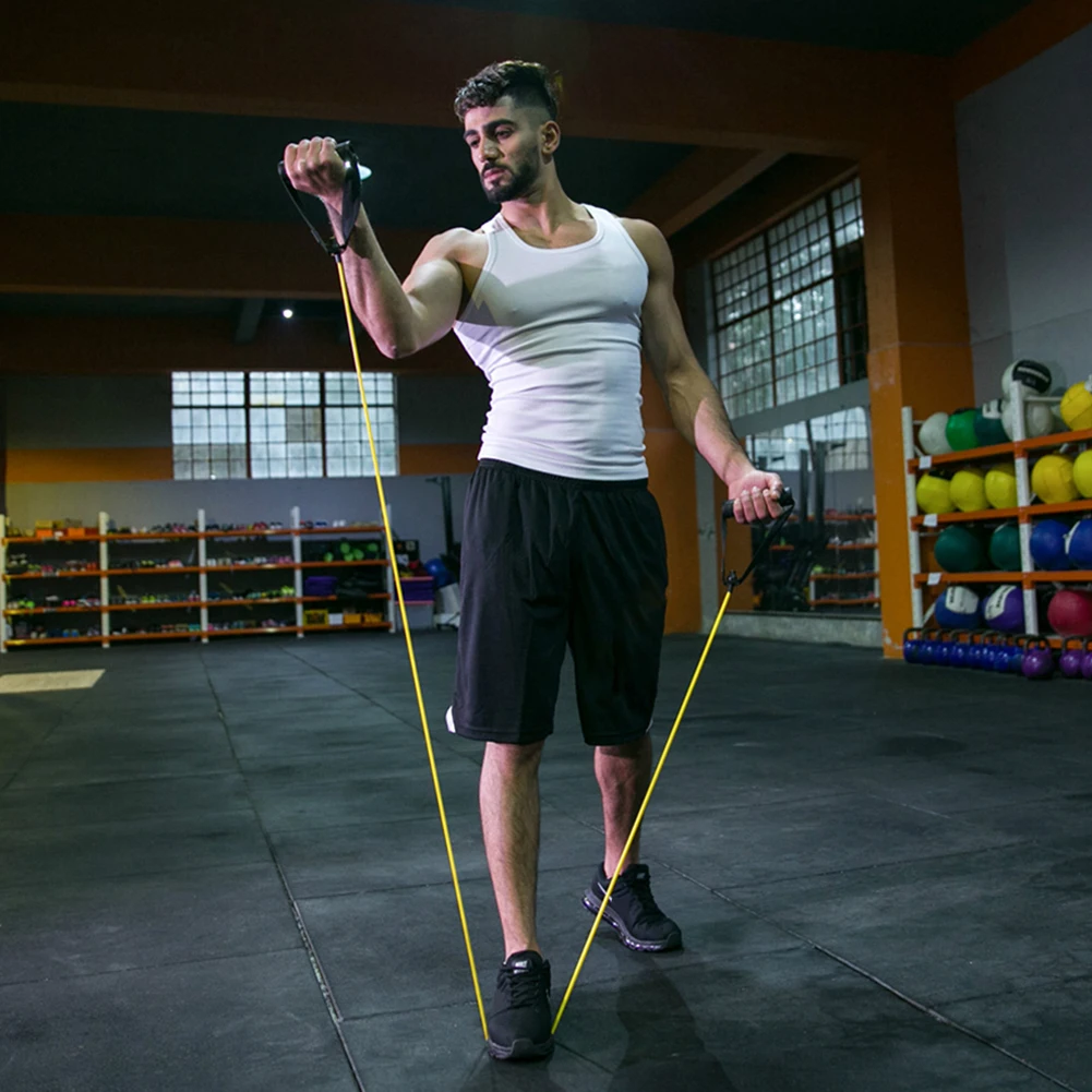 Resistance Bands with Handles Elastic Exercise Bands Exercise Cord Stretch Bands for Muscle Training/Shape Body/Physical