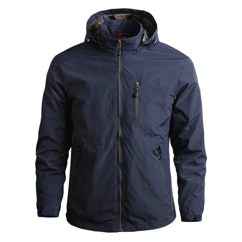 

Camo Spring Autumn Shark Skin Cargo Jackets Unload Thin Jacket Men Waterproof Windproof Special Forces Hooded Climbing Coats