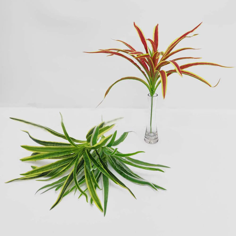 1 pz piante di plastica artificiale Chlorophytum Grass soggiorno decorazione piante finte tavolo in vaso da interno pianta verde senza vaso