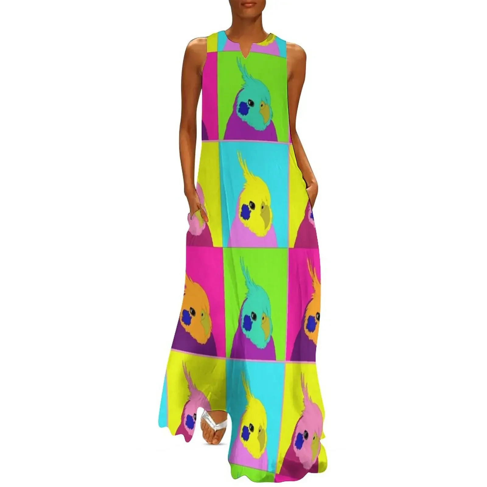 

Pop Art Cockatiel Long Dress women's summer clothing 2025 elegant dresses plus sizes birthday dress for women Dress