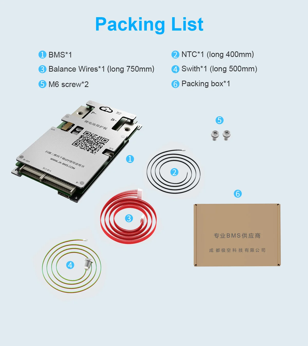 JIKONG JK BMS V20 JK-BD6A24S6PD 8S-24S BMS 0,6A Aktiver Ausgleich 48V 60V 72V LiFePO4 Batterie-Management-System – Detail 10