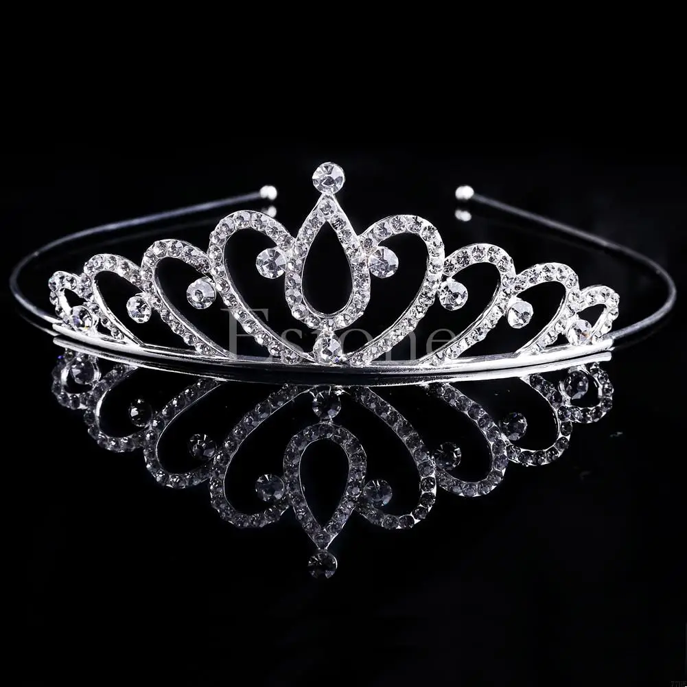 77HE Vintage Wedding Bridal Crystal for Rhinestone Headband Hair Accessories Ti