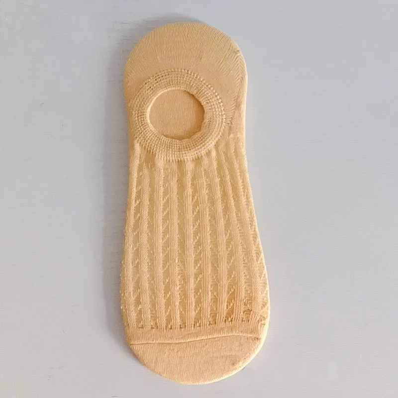 1 par de calcetines invisibles para mujer, diseño fino y fresco de malla transpirable, algodón de bambú ahuecado, resistentes a olores, antideslizantes