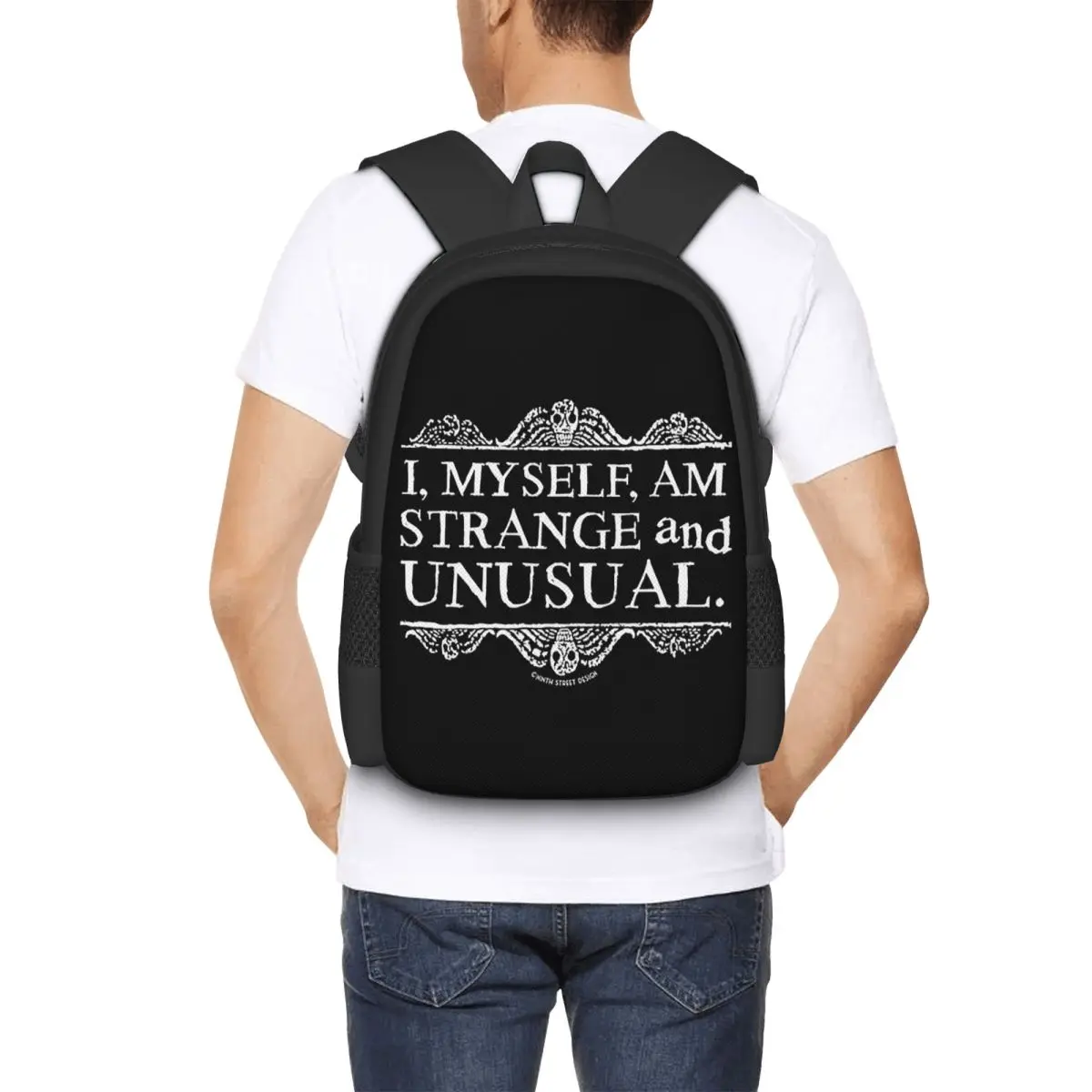 I, Myself, Am Strange And Unusual. Student Backpack School Bag Hiking Travel Daypack for Men Women Fashion Bookbag Shoulder Bags