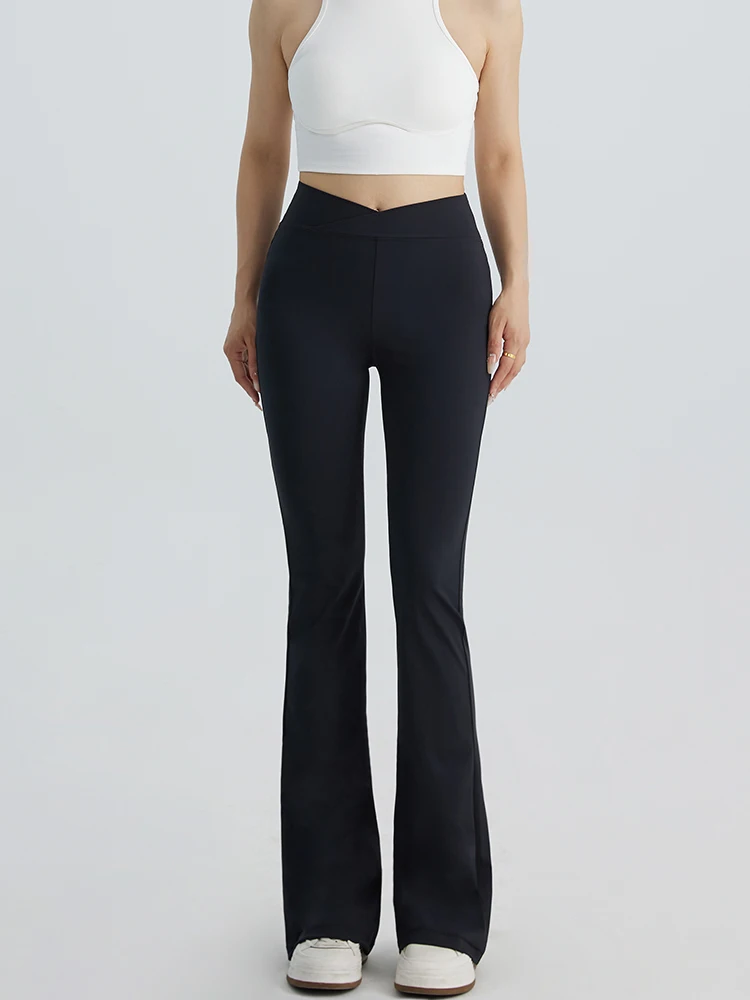 بنطلون يوجا نسائي عالي الخصر وواسع من الأسفل من Cei، ملابس خارجية طويلة وواسعة للسيدات