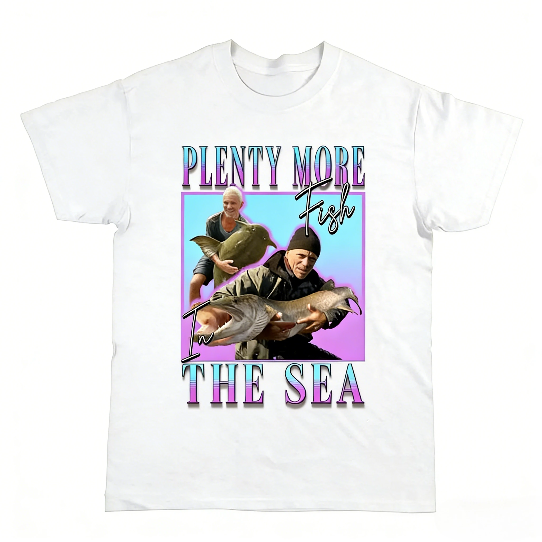 River Monsters Homage T Shirt Plenty More Fish in The Sea Jeremy Wade Killer Catfish Fishing Homme Men's Clothing 2026 Summer