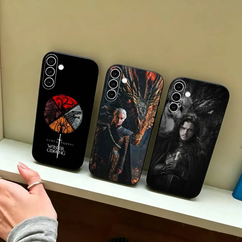 TV Game of T-Thrones Luxury Phone Case For Samsung Galaxy A73,A72,A71,A70,A53,A52,A51,Others Soft Black Cover
