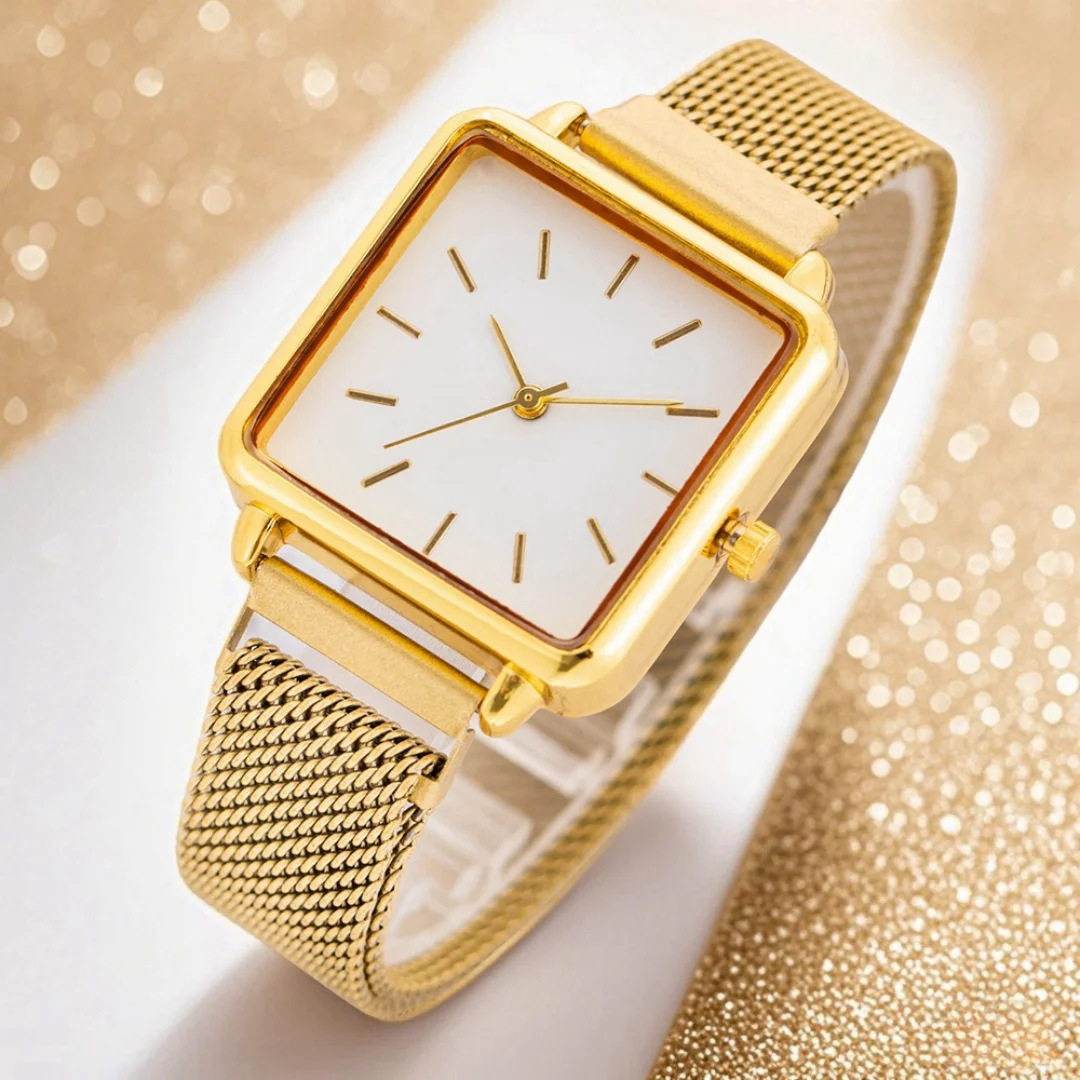 Luxury Top Brand Women's Quartz Watches Fashion Square Analog Wrist Watches for Woman Simple Ladies Clock Gift Reloj De Mujer
