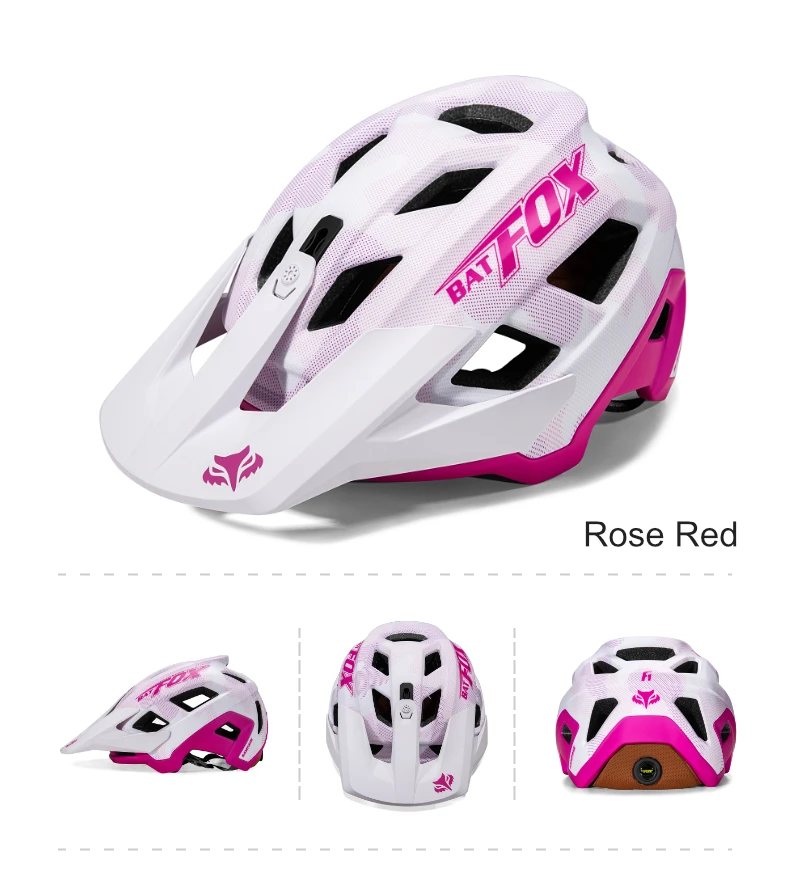 BATFOX Fahrradhelm Bestseller mit Belüftungssystem und Poröser Anpassungsfunktion für Rennrad und MTB, Sicherheitshelm für Radfahrer – Detail 27