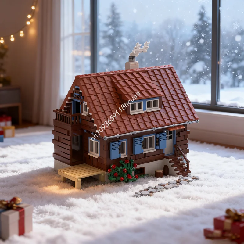 

3871 шт. MOC уютная диорама с кабиной, модульная модель, строительные блоки, строительные DIY, рождественские подарки, креативная идея, игрушки на день рождения