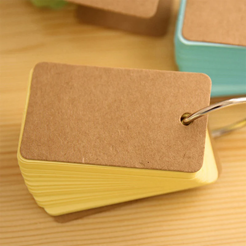 Mini Notepad Portable Word Book 50 Sheets Loose-leaf Book Lovely Creative Ring Buckle Student NotebookR 7cm*4cm