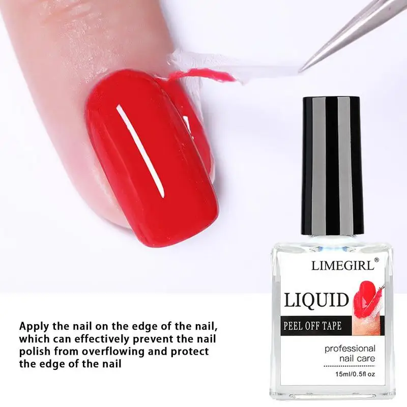 Barrera de látex líquido para esmalte de uñas, protector de cutículas, fácil de pelar, Simple