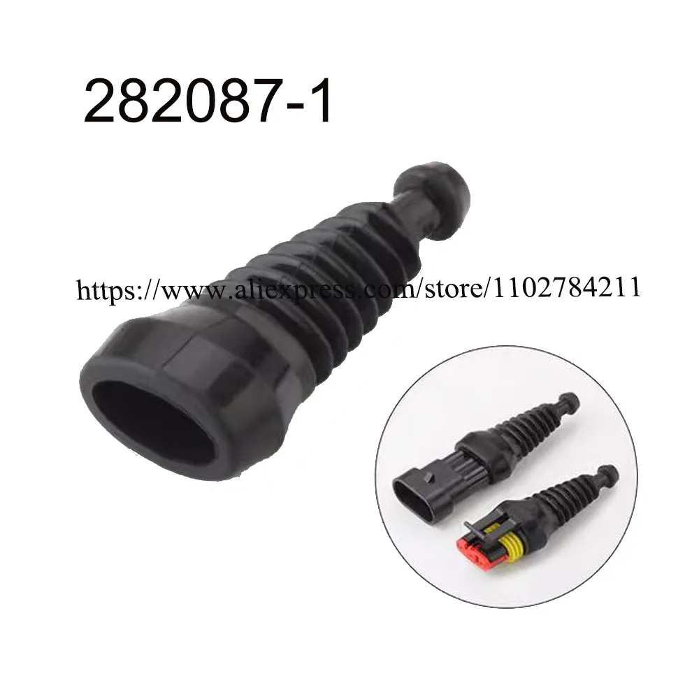 

200PCS 282087-1 282105-1 New energy auto seal rubber automotive Waterproof 3 pin connector terminal plug pin socket 282080-1