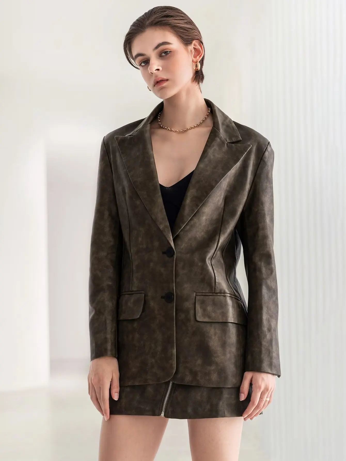 

New Loose PU Faux Leather Jacket Women Classic Moto Biker Jacket Spring Autumn Lady Basic Coat Brand Leather Blazers Outerwear