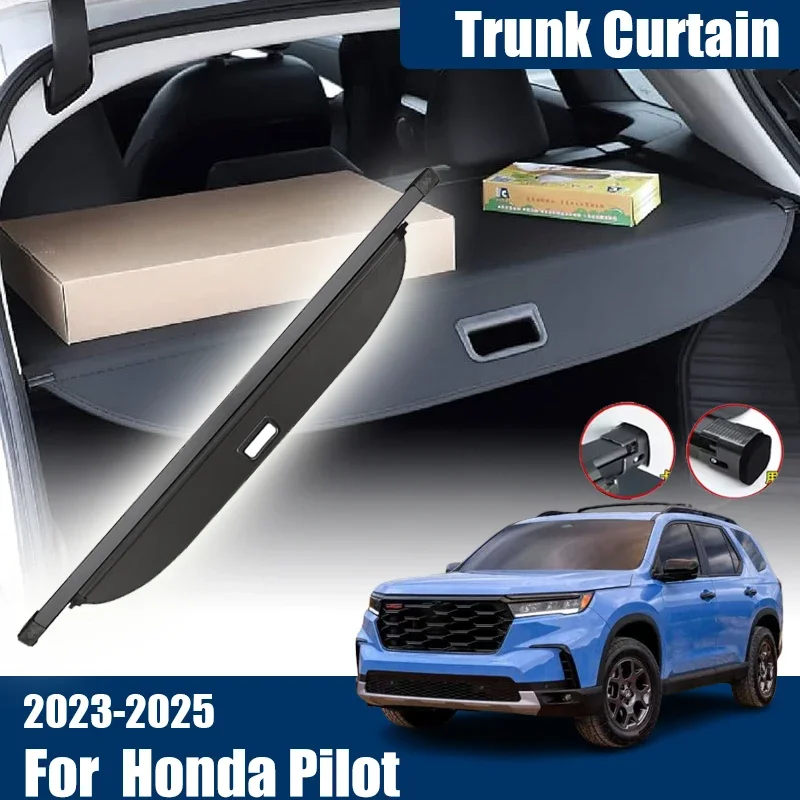 

Auto Trunk Cargo Cover For Honda Pilot 2025 Accessories 2023 2024 Luggage Storage Partition Privacy Curtain Anti-peeping Tools