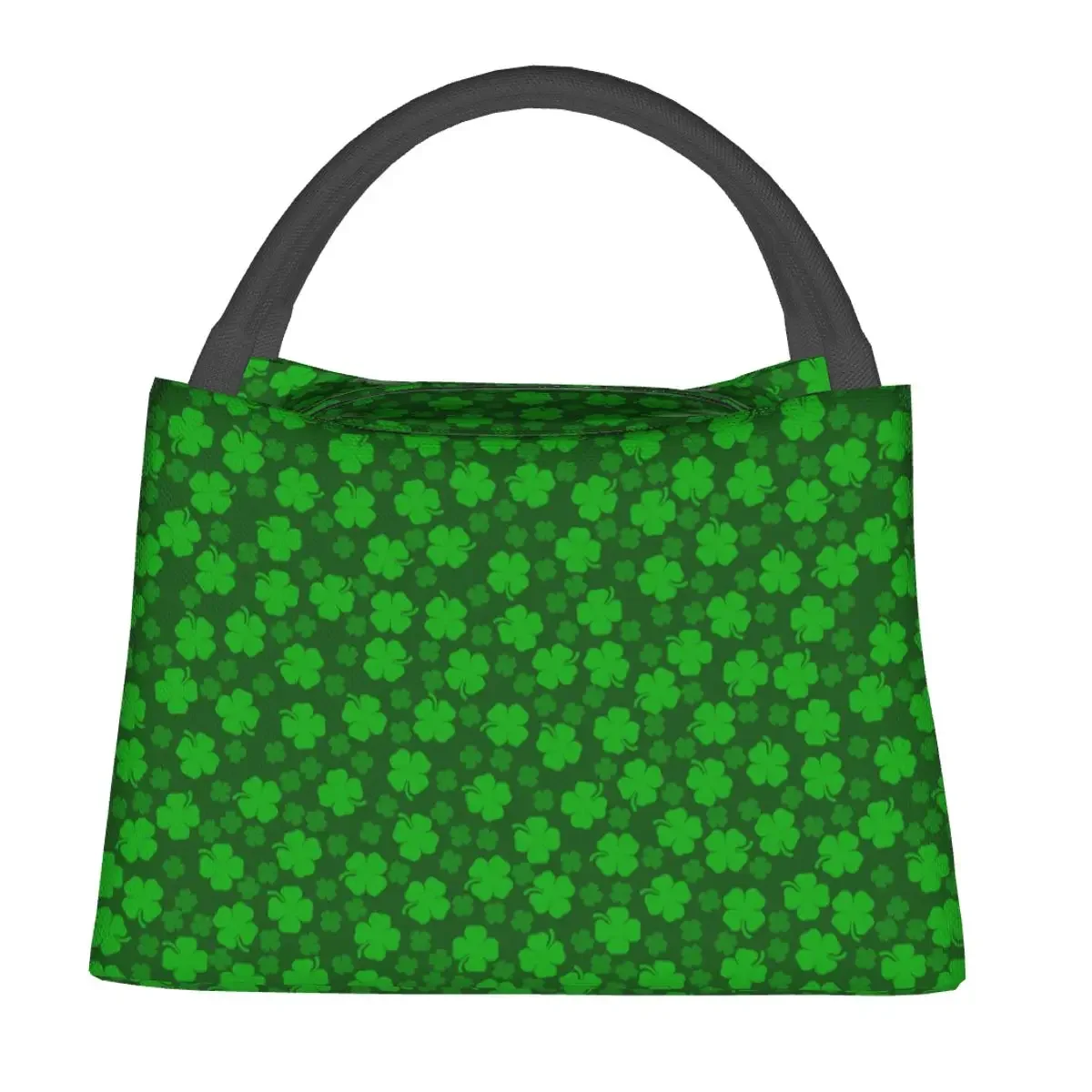 

St. Patrick's Day Shamrocks Lunch Bag 4 Leaf Clover Lucky Retro Lunch Box Office Portable Tote Food Bags Graphic Cooler Bag