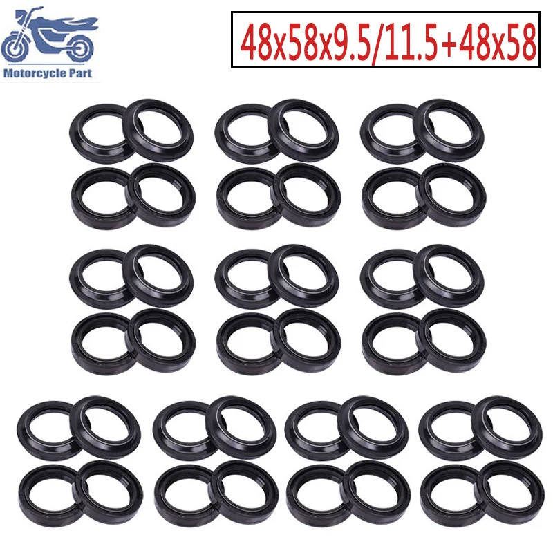 48x58x9.5/11.5 48 58 Motorcycle Front Fork Damper Oil Seal Cover For YAMAHA YZ450F WR450F 2005-2018 YZ125 YZ250 WR250F YZ250FX
