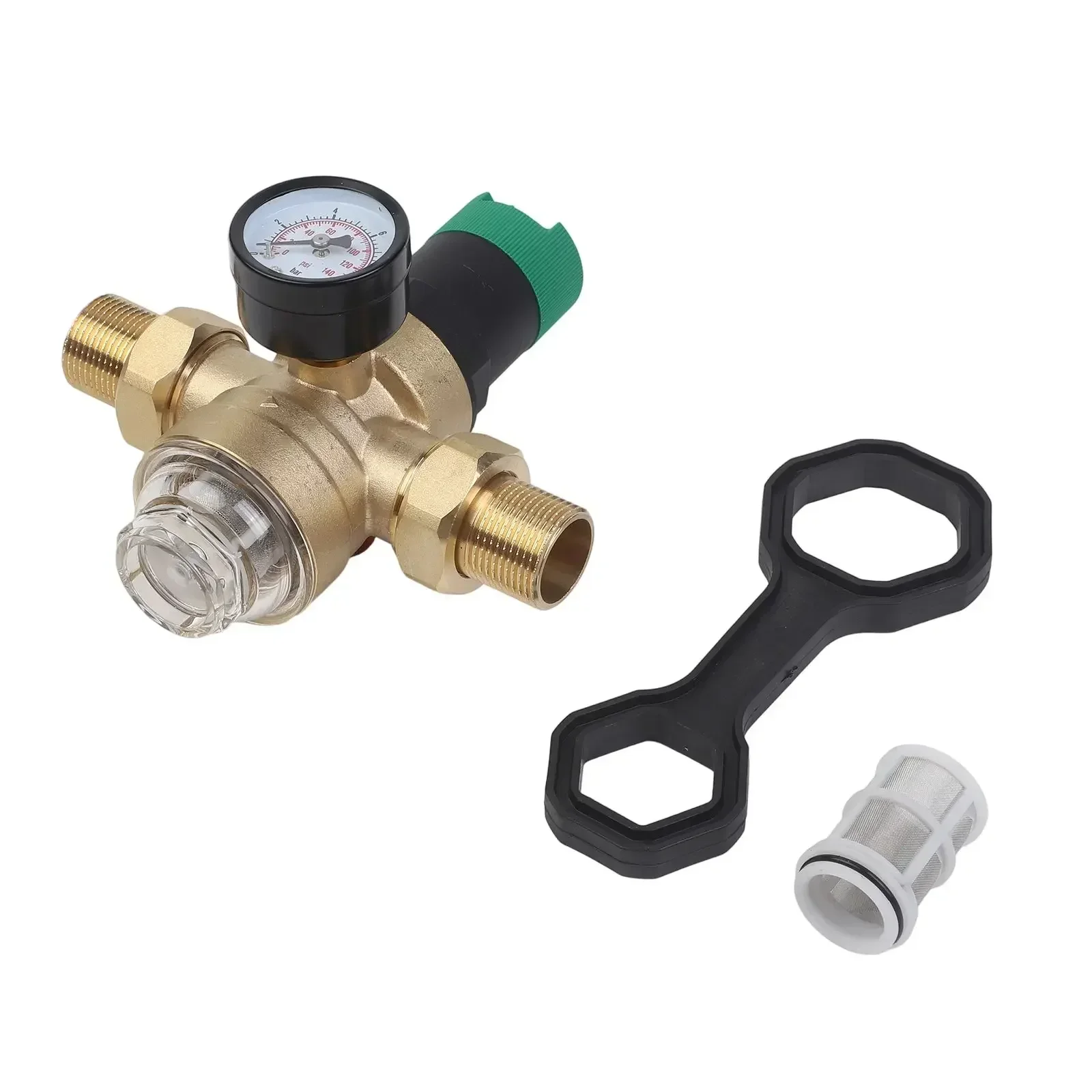 Adjustable Water Pressure Valve Brass Pressure Reducing Valve Accurate Pressure Adjustment Energy-saving Explosion-proof