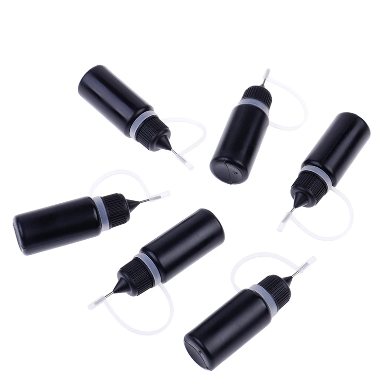 5Pcs Vial Small Container Drop Bottles PE Glue Applicator Needle Squeeze Bottle For Paper Quilling DIY Scrapbooking Crafts