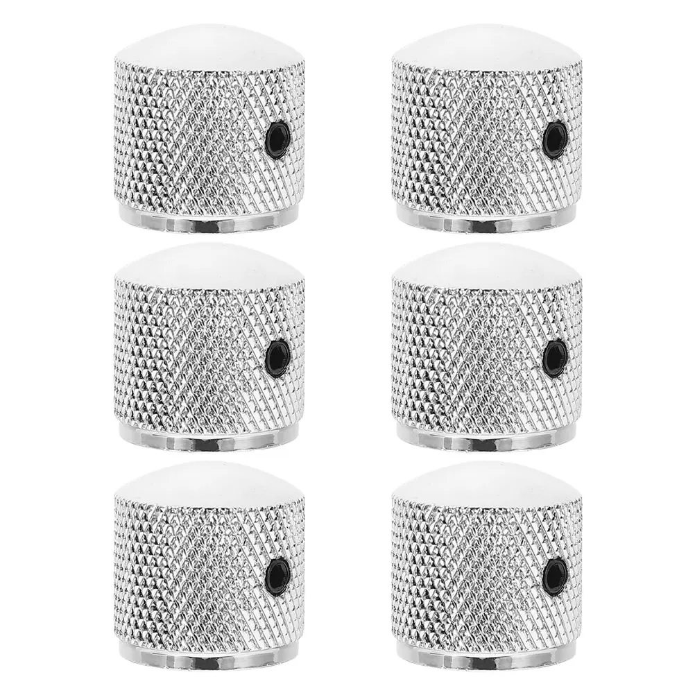

6pcs Metal Volume Knob for Electric Guitar Bass with Hole Durable Replacement Parts Control Amplifier Tone