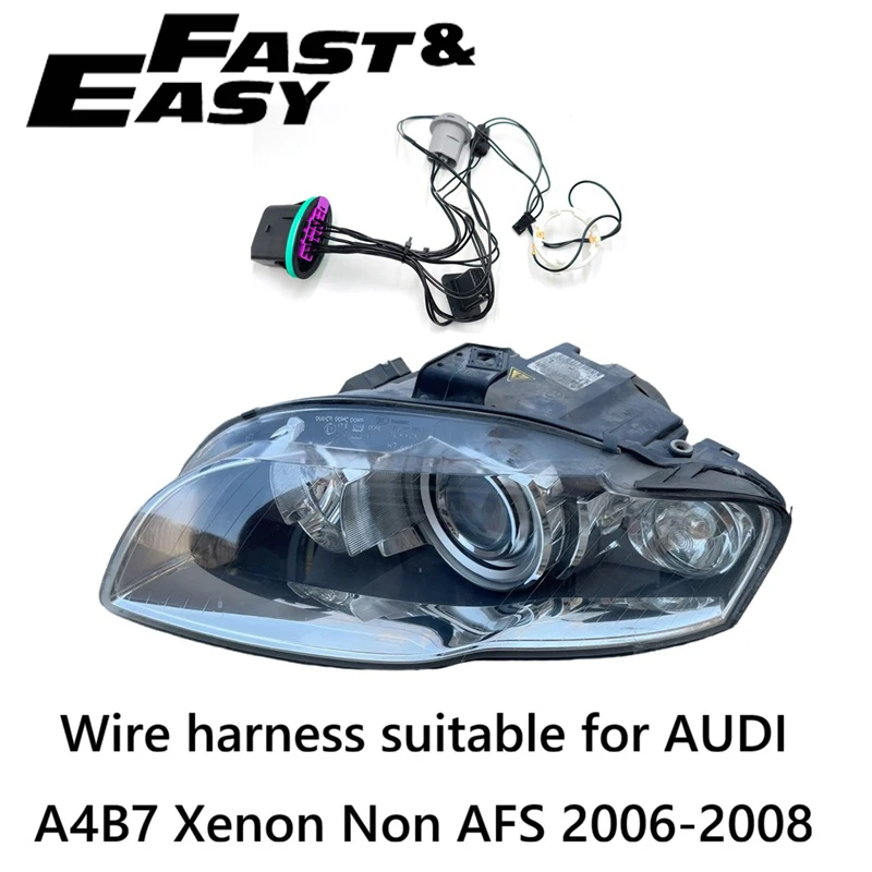 Headlight Wire Harness Plug Applicable to AUDI A4B7 2006-2008 HID Headlight Wiring Harness Internal Non AFS