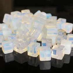 4mm 6mm 8mm Natural Stone Square Opal Beads Cube Spacer Loose Beads For Jewelry Making DIY Bracelet Necklace Supplies 15